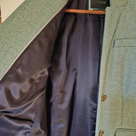 J. Crew Regent Wool Coat SZ 14 Blue - Picture 4 of 12